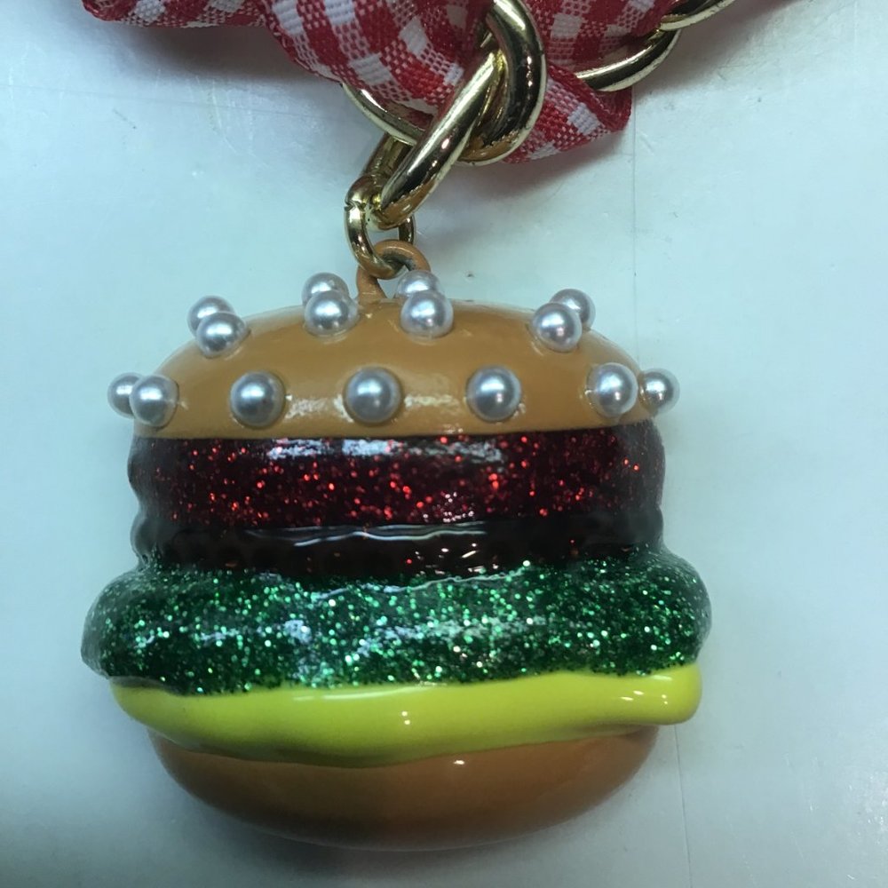 Betsey Johnson New Cheeseburger Necklace - Picture 2 of 3